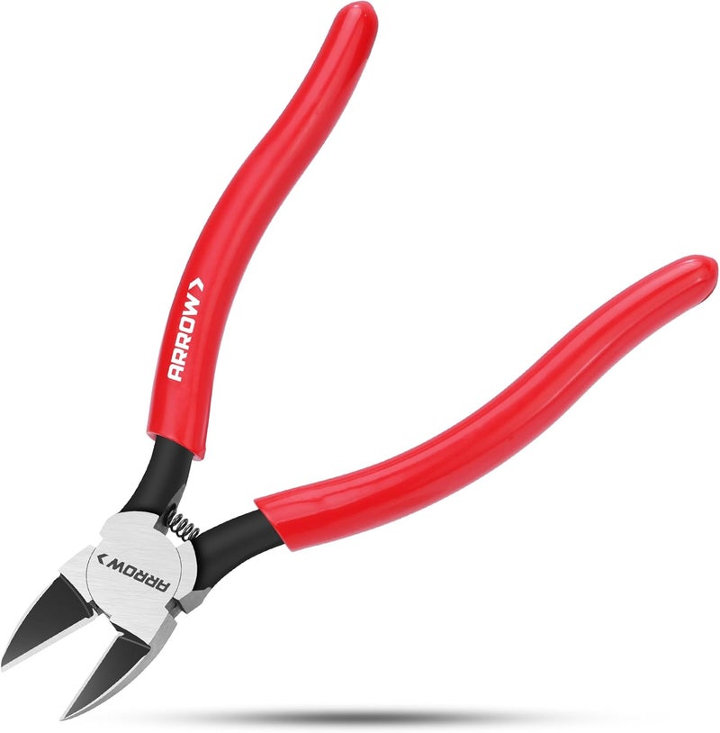 Arrow Fastener ARROW 7" Precision Wire Cutters - Spring Loaded Side Cutters, Ultra-Sharp Flush Cut Pliers, Diagonal Cutting Pliers with Non-Slip Handle for Jewelry Making, Crafts, Electronics, Zip Ties, DIY Models - Image 1
